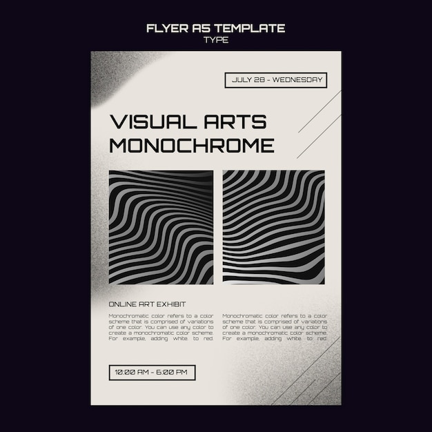 Monochrome art print template