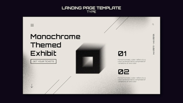 Free PSD monochrome art web template