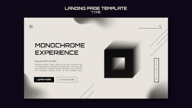 Free PSD monochrome art web template