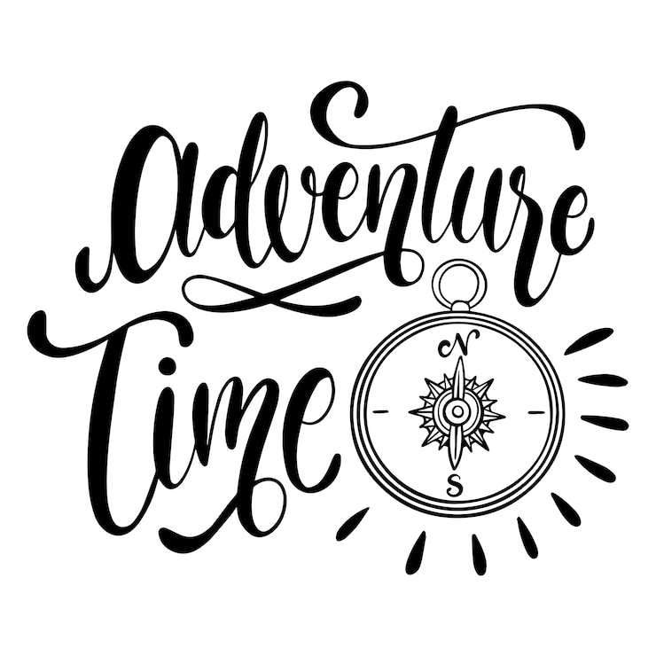 Free PSD monochrome travel lettering