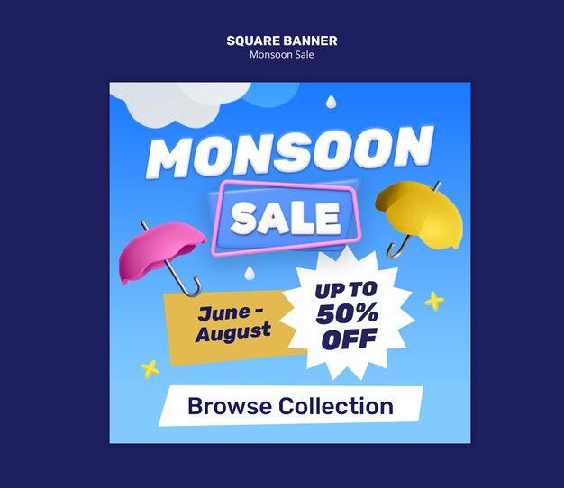 monsoon sale promotion banner