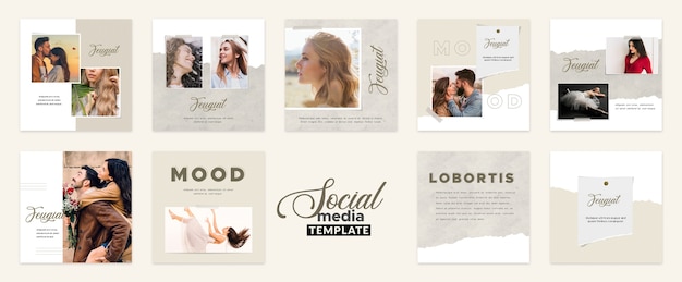 Moodboard social media template