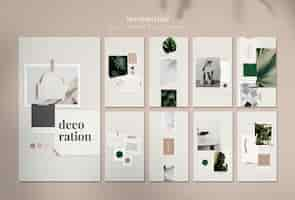 Free PSD moodboard with home decorations