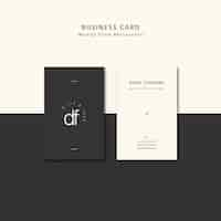 Free PSD moody food business card