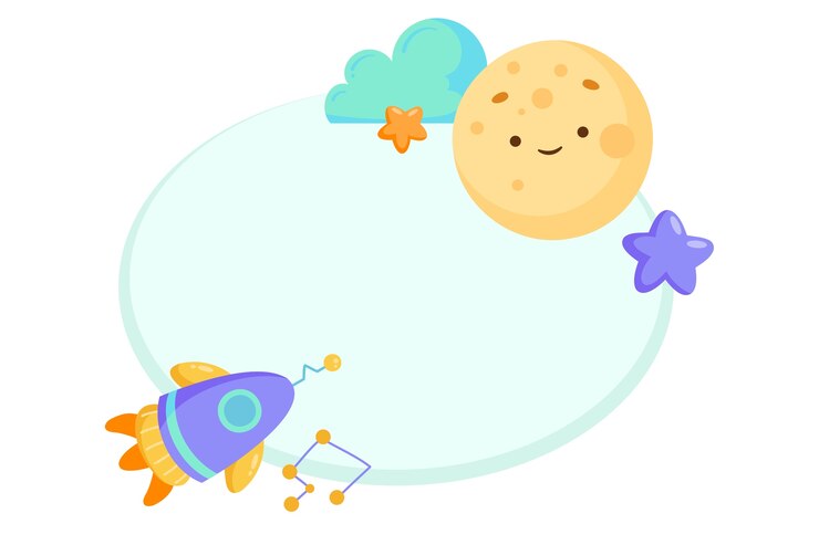 Free PSD moon frame isolated