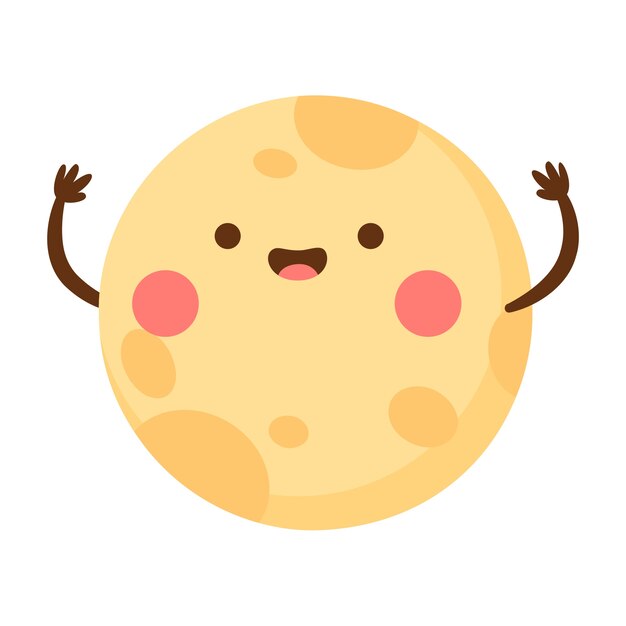 孤立的月亮插图