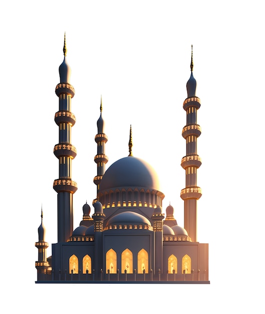 Free PSD mosque building isolated