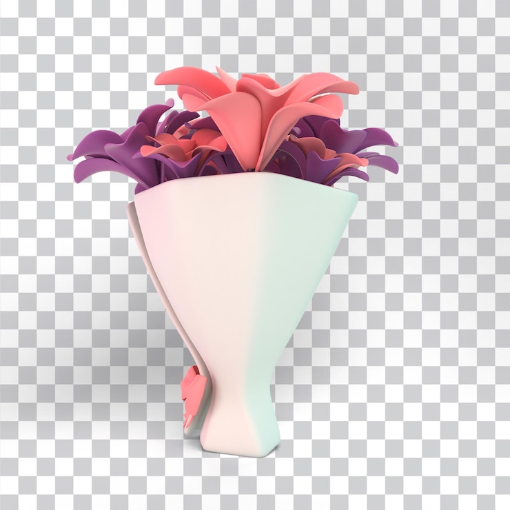 Free PSD mother day flower bouquet