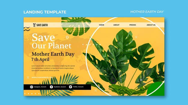 Mother earth day web template