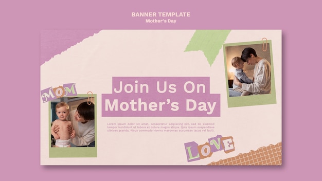 Mother's day banner template design