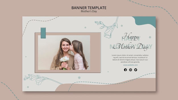 Mother's day banner template