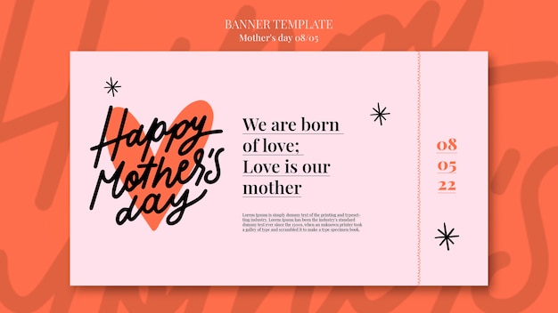 Free PSD mother's day celebration banner template