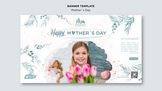 Free PSD mother's day celebration banner template