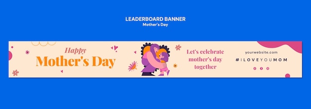 Mother's day celebration banner template