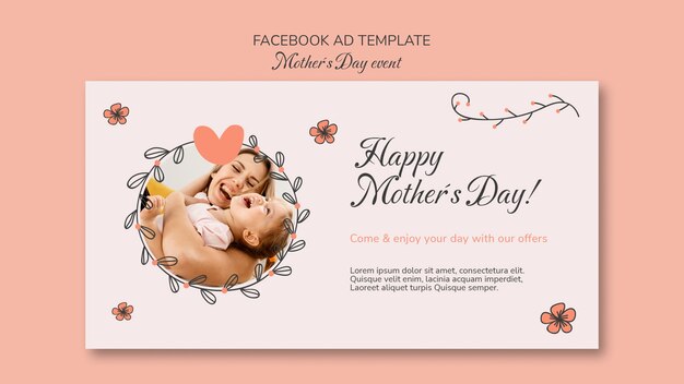 mother's day celebration facebook template