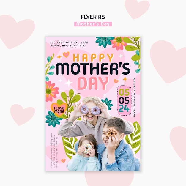 Free PSD mother's day celebration  poster template