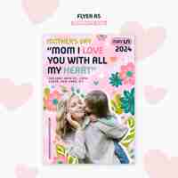 Free PSD mother's day celebration  poster template
