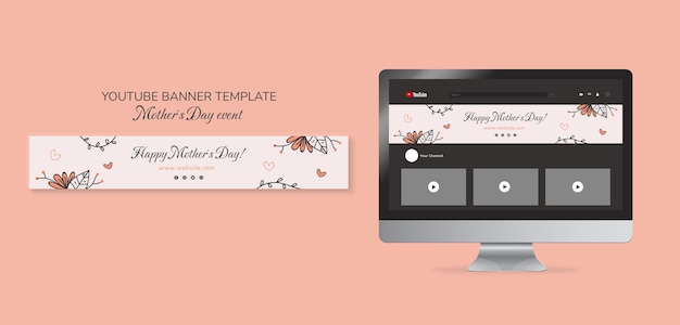 Free PSD Mother’s Day Celebration YouTube Banner Template