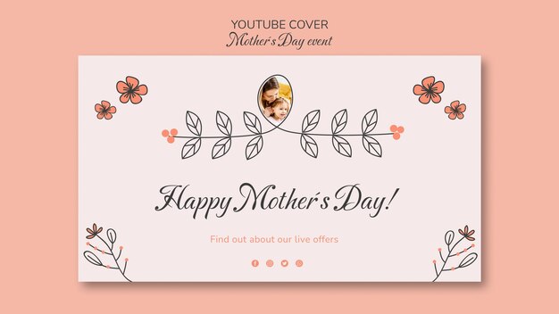 Free PSD mother's day celebration youtube cover