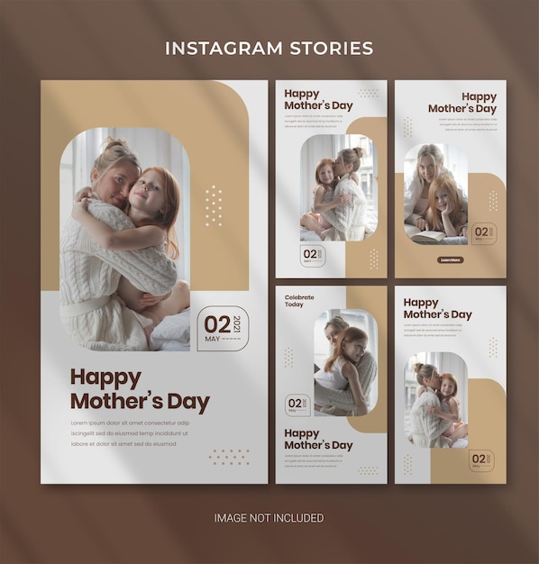 Mother's day editable template for social media instagram story banner