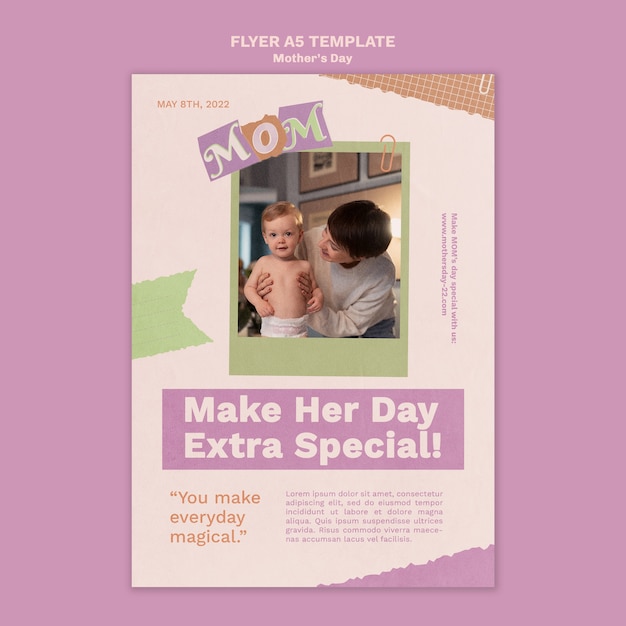 Free PSD mother's day poster template design