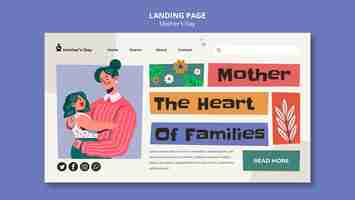 無料PSD 母の日テンプレートデザイン