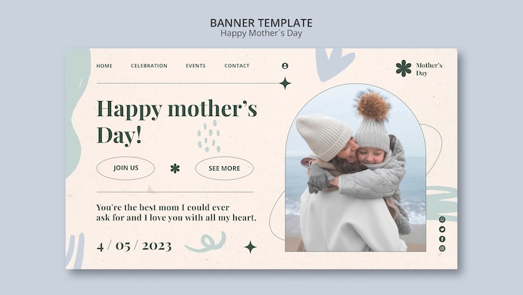 Free PSD mother's day template design