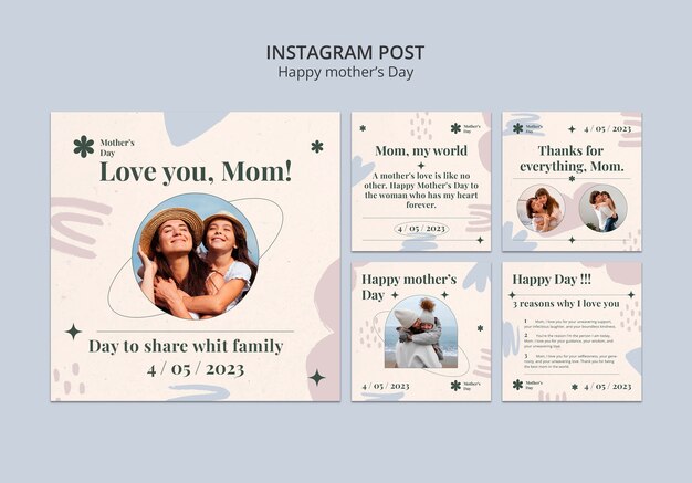 Free PSD mother's day template design