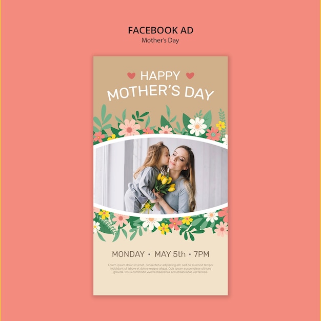 Free PSD mother's day template design