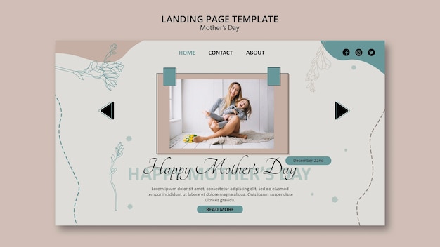 Mother's day template landing page