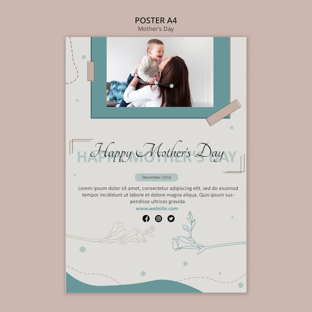 Mother's day template poster