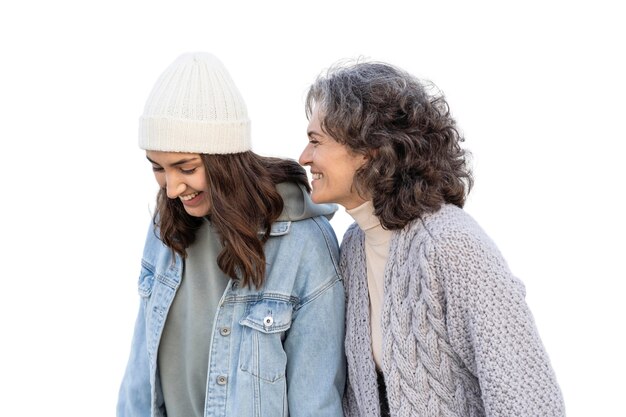 Free PSD mother spending time outdoors with her daughter