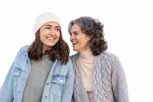 Free PSD mother spending time outdoors with her daughter