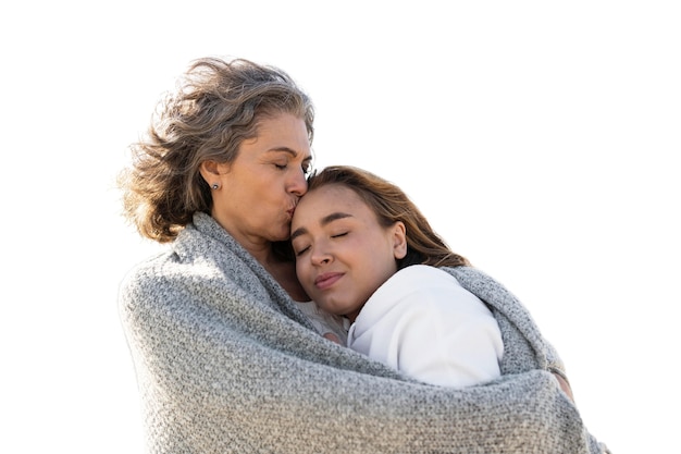 Mother spending time outdoors with her daughter