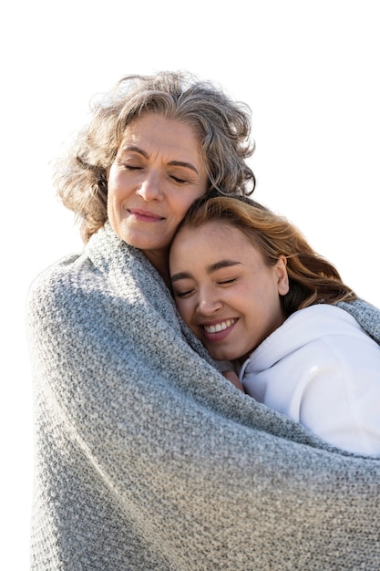Mother spending time outdoors with her daughter