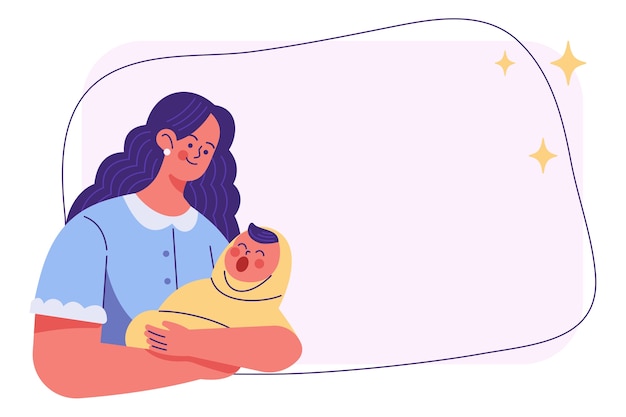 Mother with son illustration