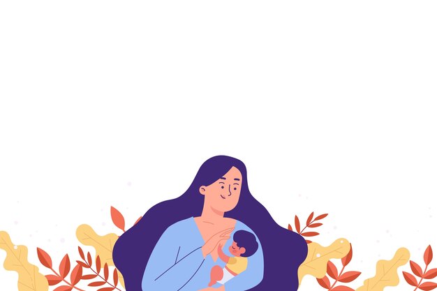 mother with son illustration