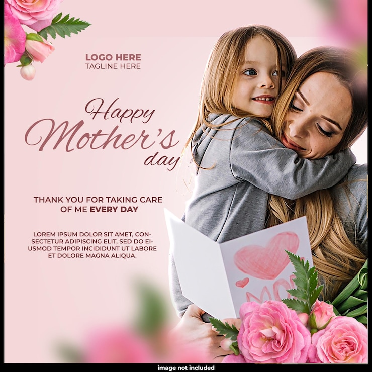 Free PSD mothers day creative post social media post