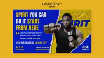 Free PSD motivation for sport banner template