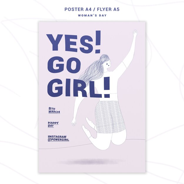 motivational women's day flyer