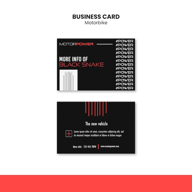 Free PSD motorbike concept business card template