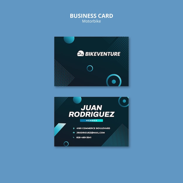 Free PSD motorbike travel  business card template