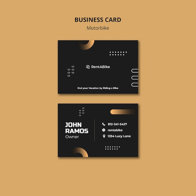 Motorbike Trips Business Card – Free PSD Template for Download