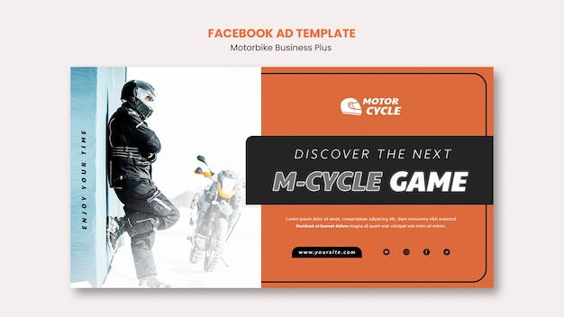 Motorcycle adventure facebook template