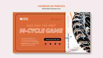 PSD gratuito modello facebook di avventura in moto