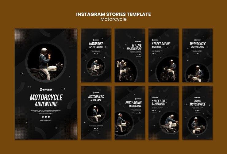 無料PSD オートバイアドベンチャーinstagramストーリー