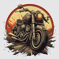 Бесплатный PSD Логотип мотоцикла на заднем плане
