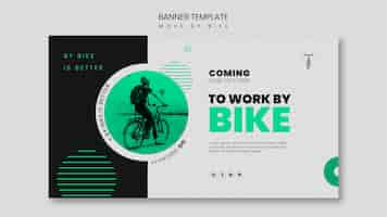 Free PSD move by bike banner style