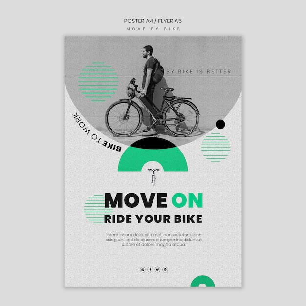 move by bike flyer concept