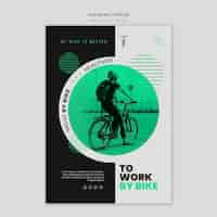 Free PSD move by bike flyer template